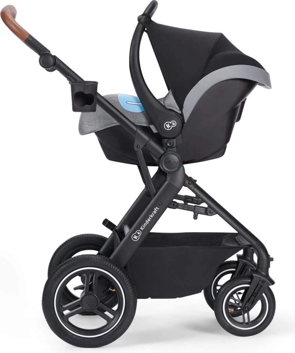 Kinderkraft B-Tour Ash Grey 3-in-1 Combi Kinderwagen Incl. Autostoel KSBTOU00DGR3000 - Afbeelding 2