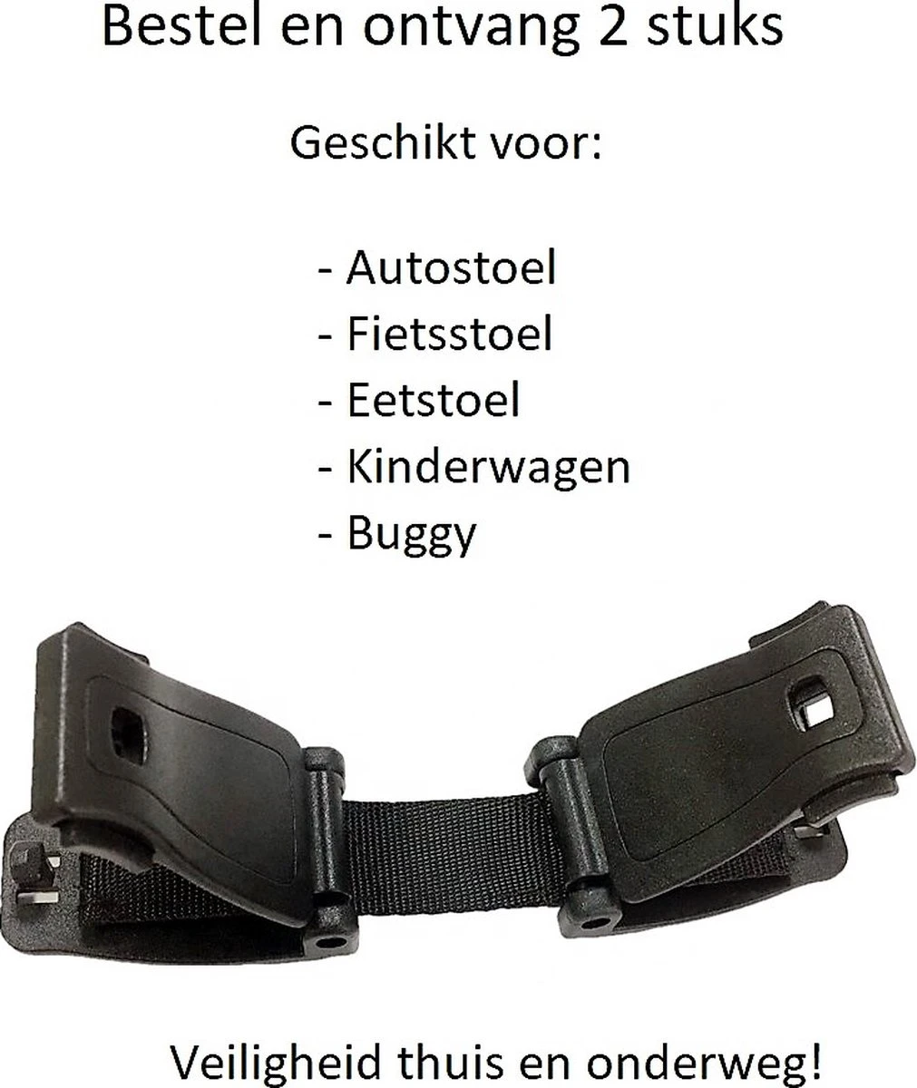 My Favourites By Far®-2 X Gordelclip- Accessoire Voor Auto Kinderstoel-Voorkomt Dat Kind Armen Uit Veiligheidsharnas Kan Halen-Gordelclip Kinderstoel-fietsstoel - Afbeelding 2