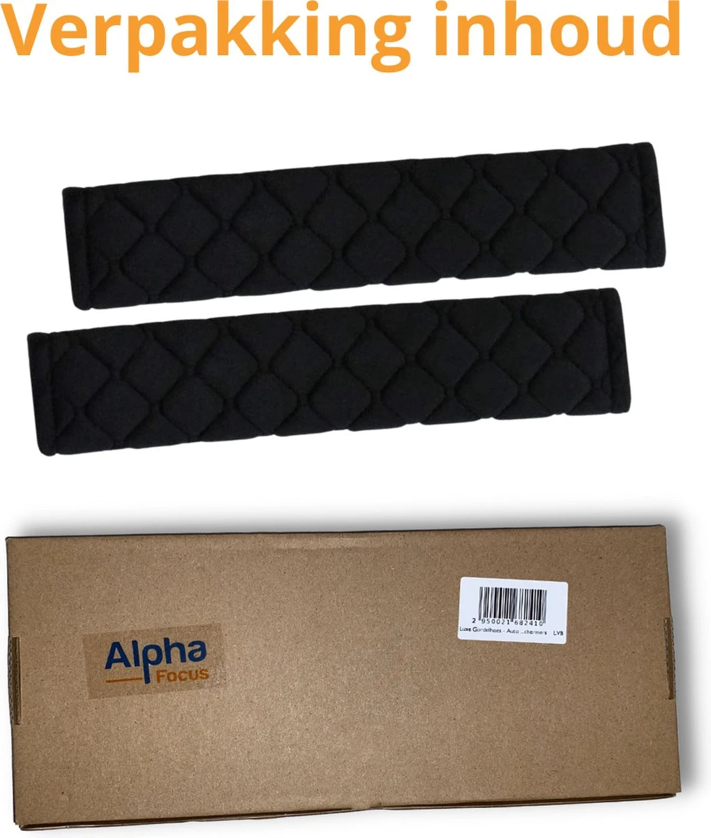 Merkloos Luxe Gordelhoes - Auto Gordelbeschermer - Gordelkussen - Zwart - 2 Stuks Gordelbeschermers - Afbeelding 10