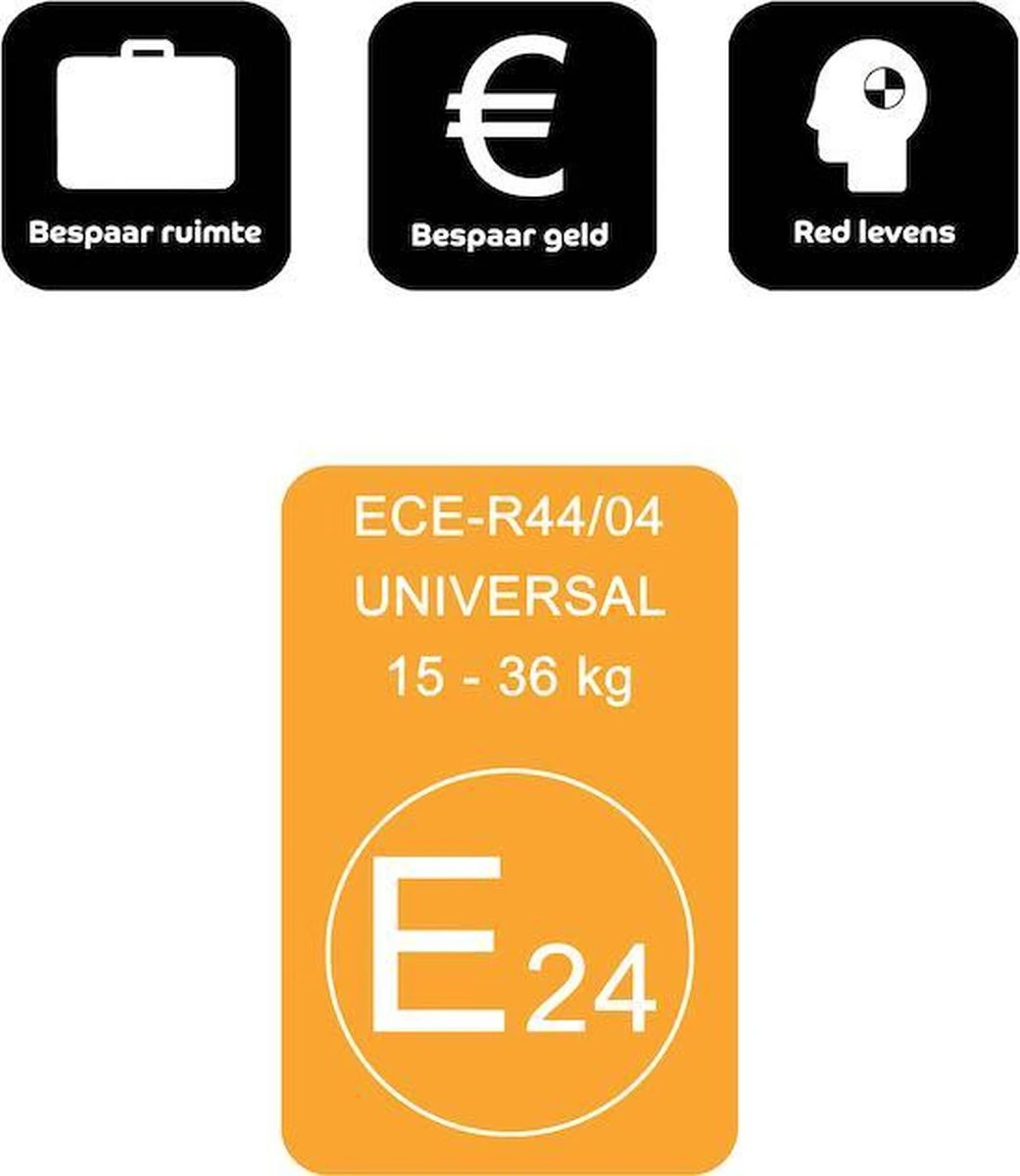 Bubblebum Zitverhoger Autozitje Opblaasbaar Autostoeltje - Zwart - Afbeelding 4