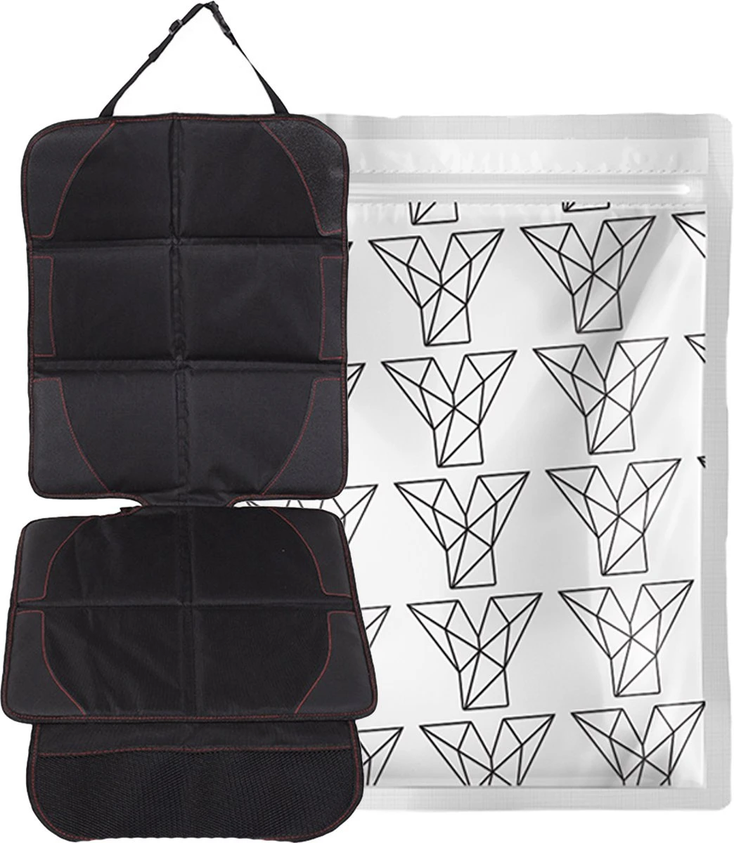 YONO Autostoel Beschermer Met Organizer - Hoes Bekleding Isofix Compatibel - Auto Accessoiers - Rugleuning Bescherming - Zwart - Afbeelding 5