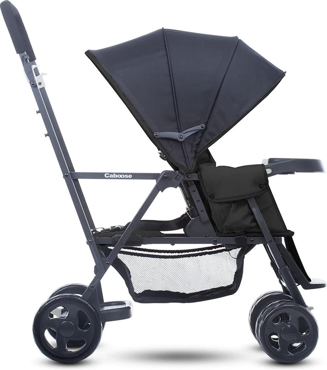 Joovy Caboose Graphite Stand On Tandem Buggy - Zwart - Duo Buggy - Dubbele Buggy - Afbeelding 3