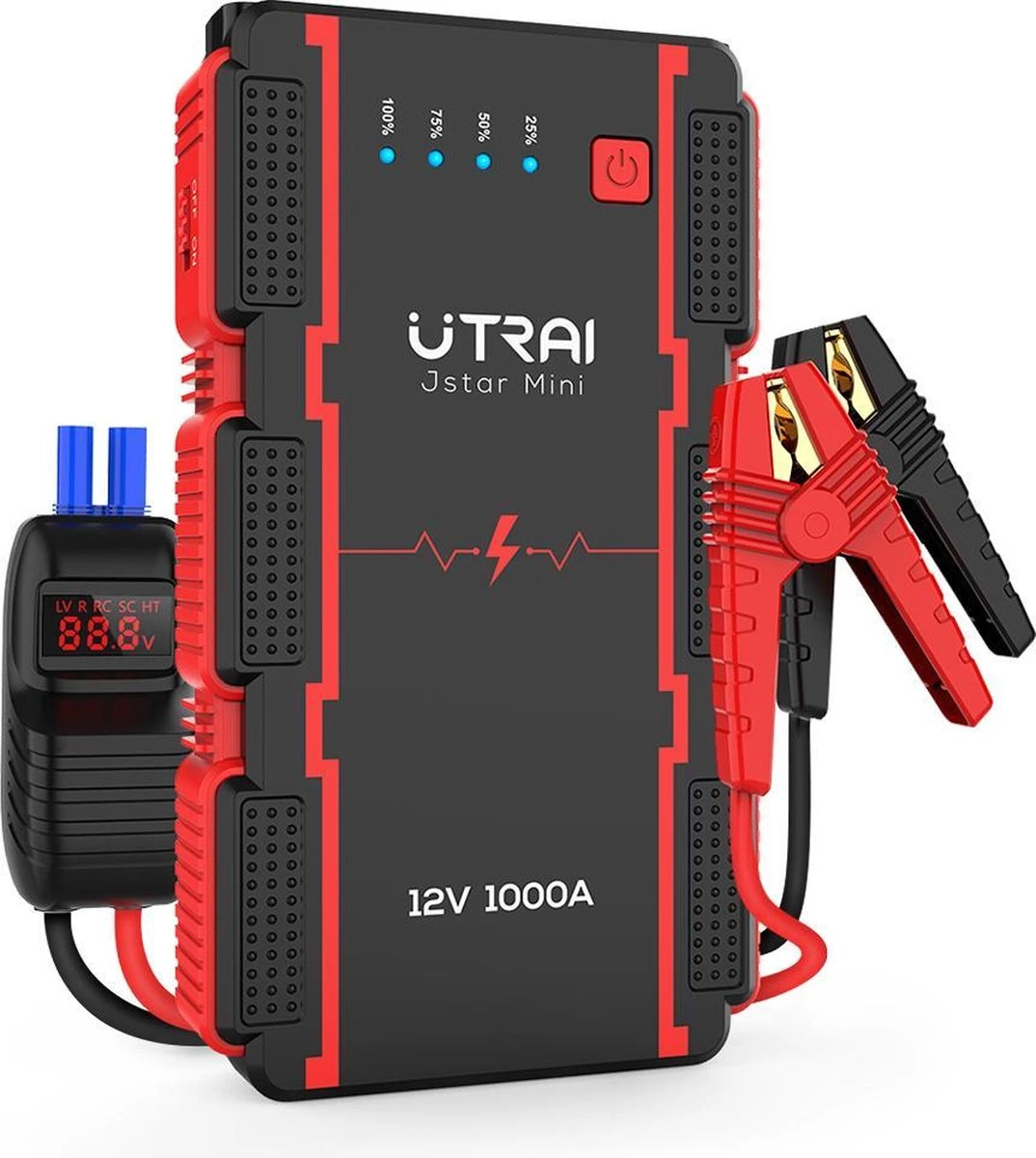 UTRAI - Jump Starter Auto - Batterij 13000mAh - 1000A - Smart-Clip Power Bank Met Batterij Detectie Voor 12V - Auto Booster Jumpstarter Mini