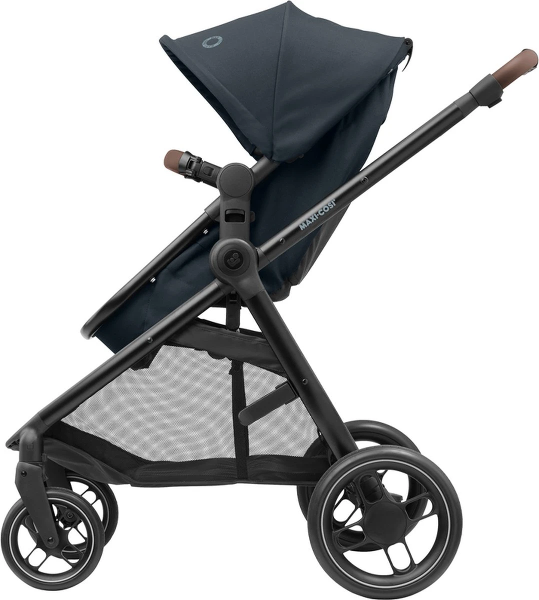 Maxi-Cosi Zelia³ Kinderwagen - Essential Graphite (zwart Frame + Bruin Leer) - Afbeelding 8
