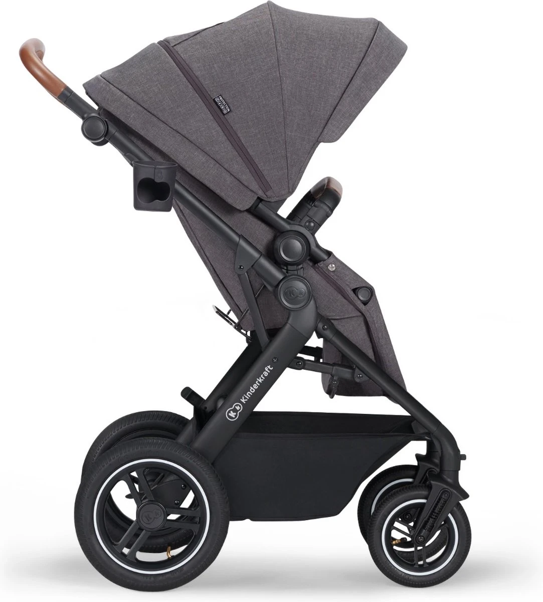 Kinderkraft B-Tour Ash Grey 3-in-1 Combi Kinderwagen Incl. Autostoel KSBTOU00DGR3000 - Afbeelding 7