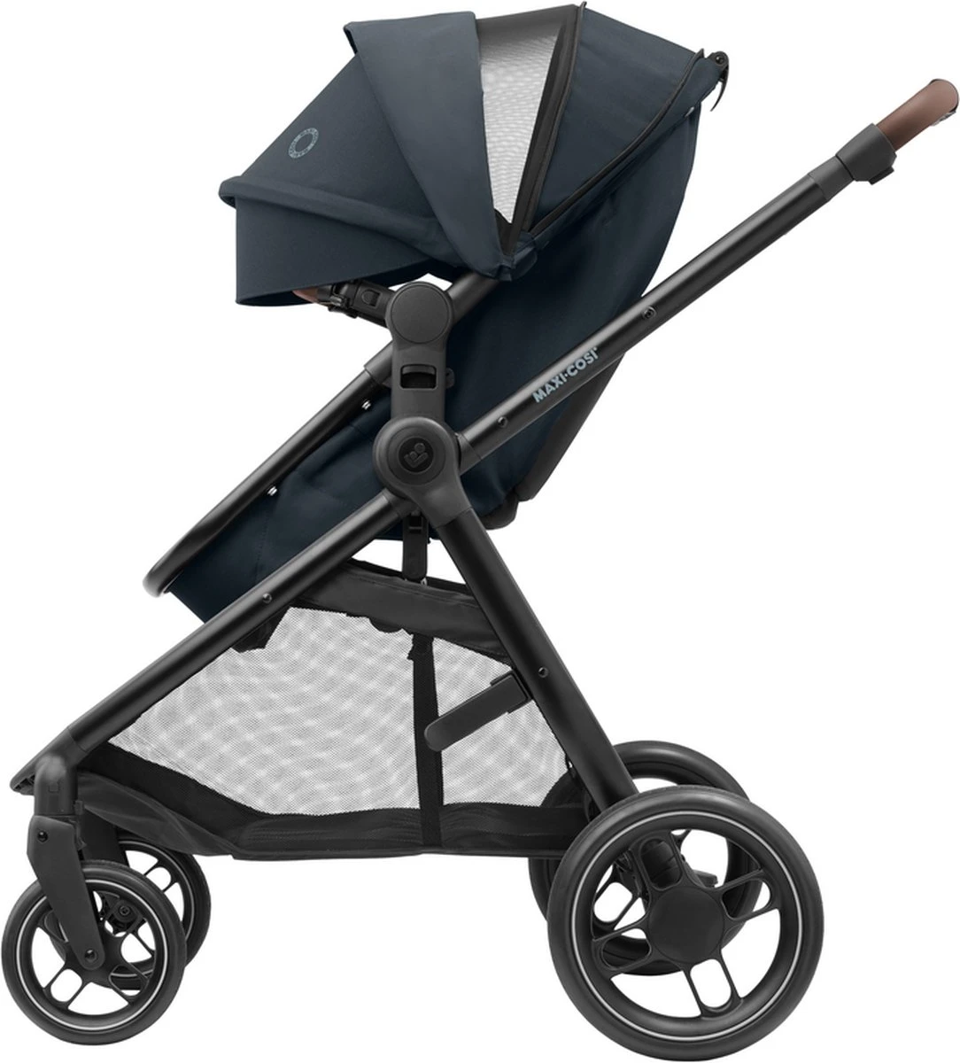 Maxi-Cosi Zelia³ Kinderwagen - Essential Graphite (zwart Frame + Bruin Leer) - Afbeelding 10