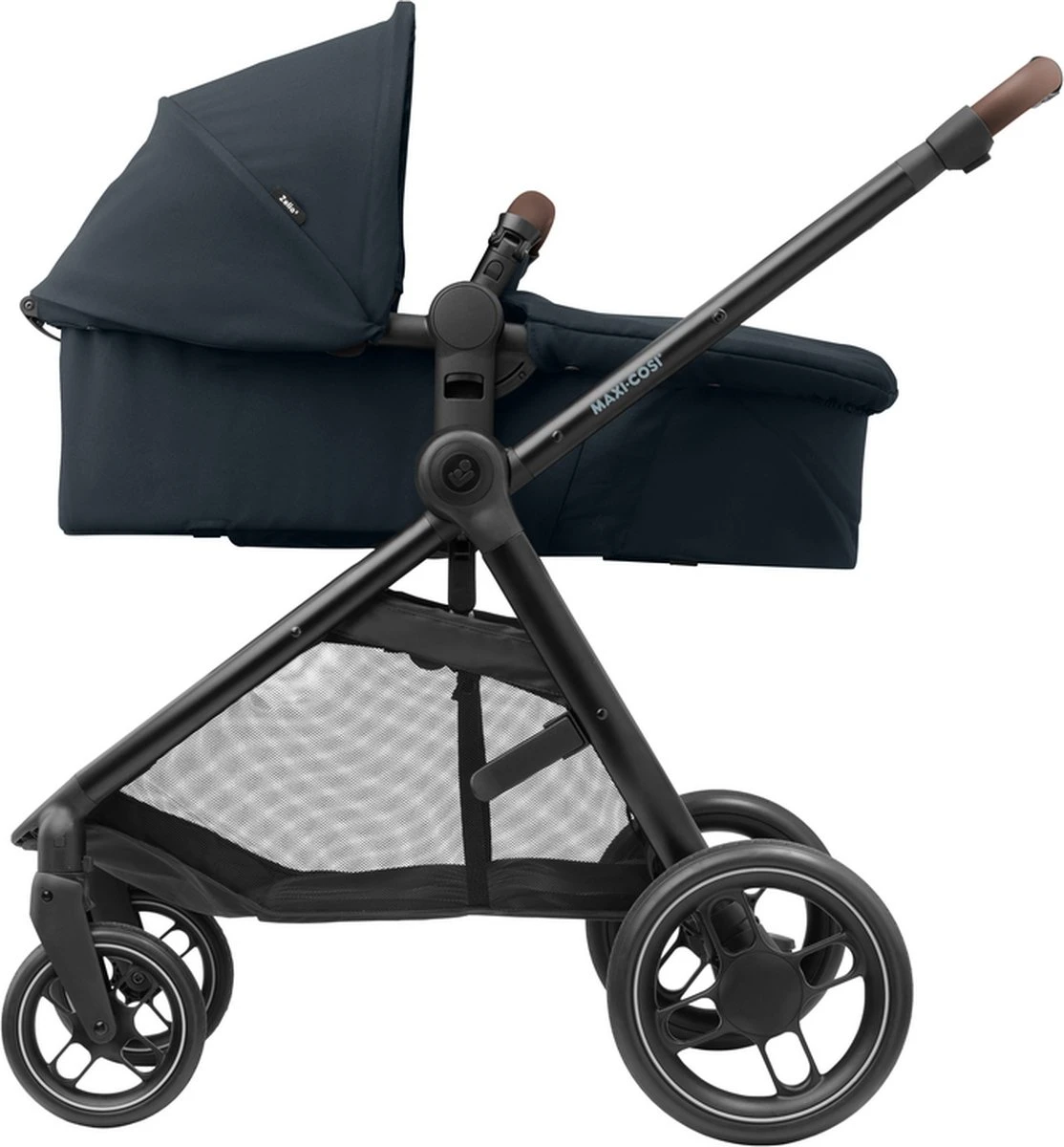 Maxi-Cosi Zelia³ Kinderwagen - Essential Graphite (zwart Frame + Bruin Leer) - Afbeelding 2