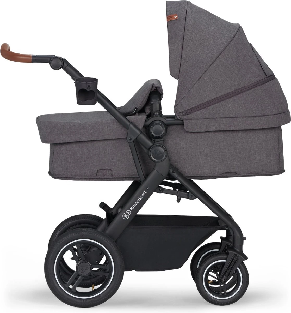 Kinderkraft B-Tour Ash Grey 3-in-1 Combi Kinderwagen Incl. Autostoel KSBTOU00DGR3000 - Afbeelding 3