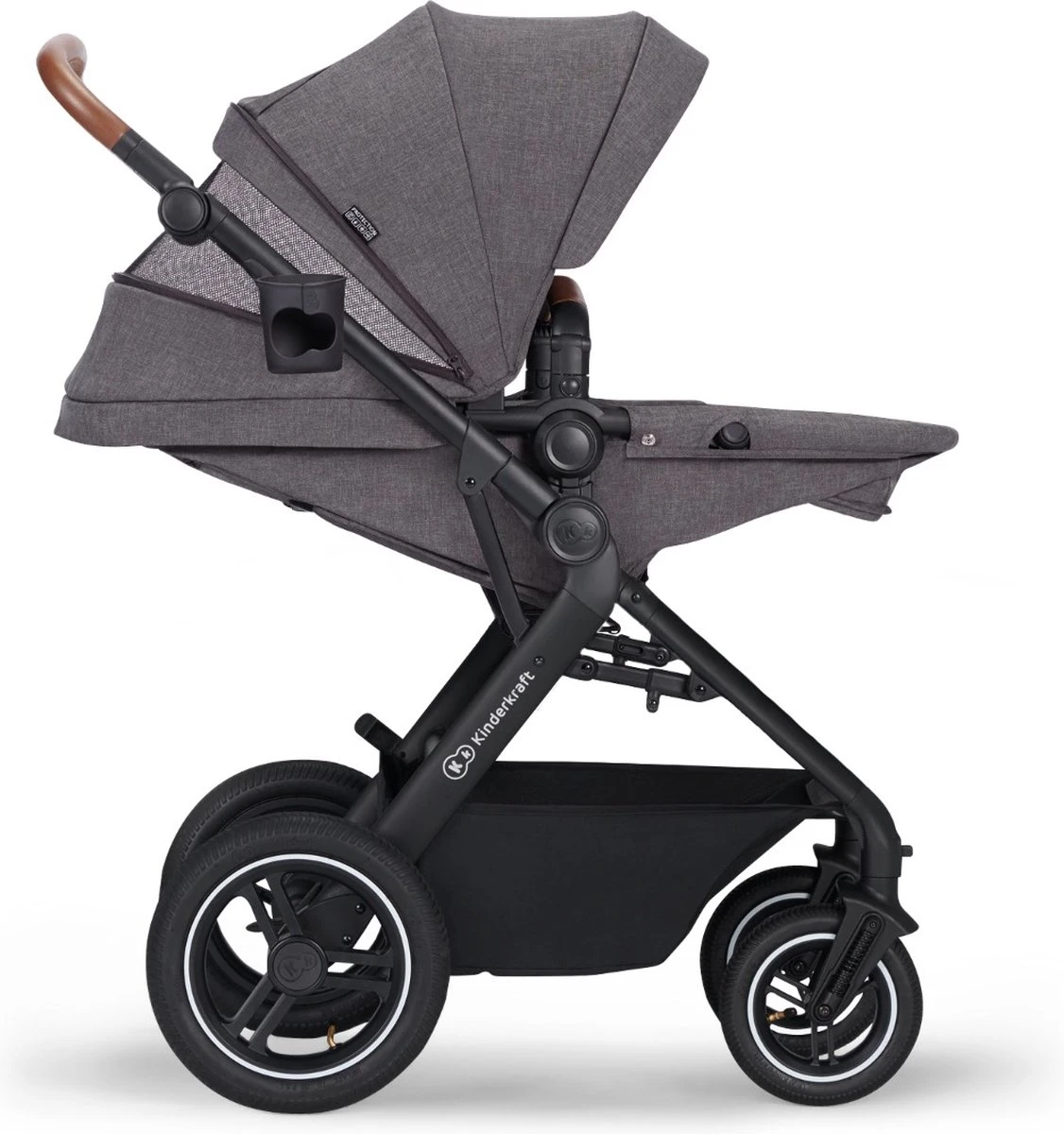 Kinderkraft B-Tour Ash Grey 3-in-1 Combi Kinderwagen Incl. Autostoel KSBTOU00DGR3000 - Afbeelding 8