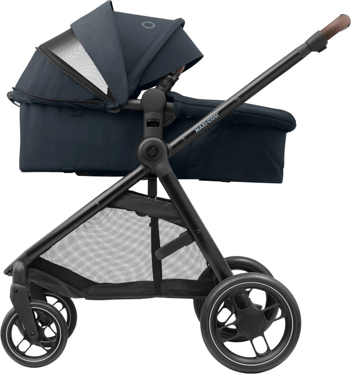 Maxi-Cosi Zelia³ Kinderwagen - Essential Graphite (zwart Frame + Bruin Leer) - Afbeelding 11