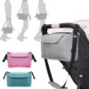 3 In 1 Kinderwagen Tas Universele Wandelwagen | Luiertas Draagtas Reistas Met Fles En Bekerhouder | - Zwart