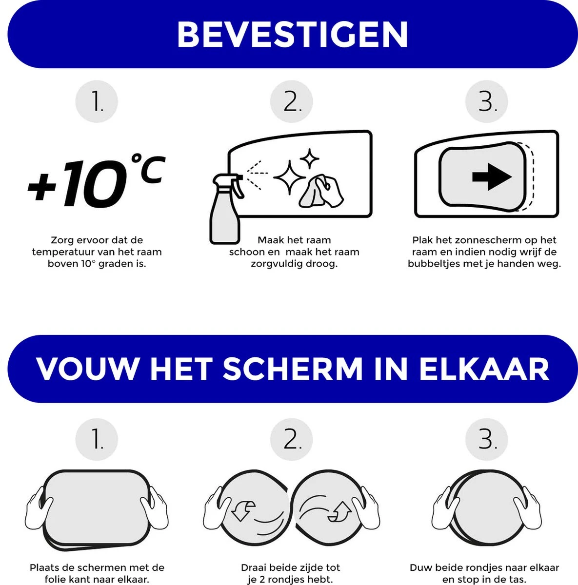 Nince Zonnescherm Auto Zijraam Van Hoge Kwaliteit - Jungle - Set Van 2 - Afbeelding 6