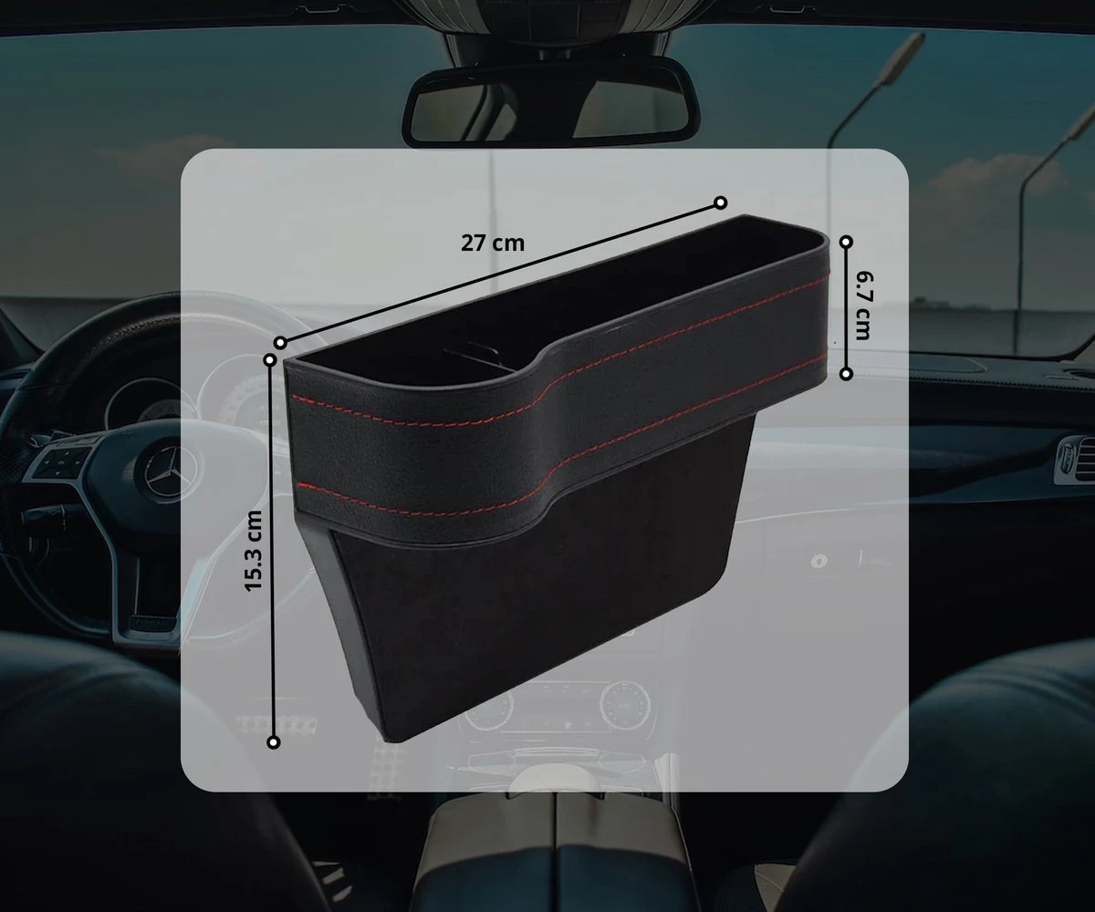 MOVENDO® - Luxe Auto Organizer Bestuurder En Bijrijder - Autostoel Opbergdoos Met Bekerhouder - Opbergen Auto Accessoires - Auto Accessories - Smartphone Telefoon Houder Geschikt Voor Tablet IPad Samsung Tab En Nintendo Switch - Cadeautje - Afbeelding 6