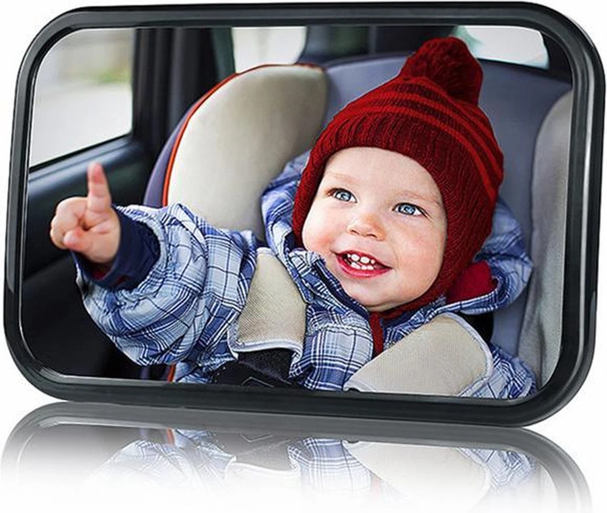 Baby Autospiegel - Universeel - Verstelbare Spiegel - Maxi Cosi Spiegel - Kind Auto Accessoires - Achterbank - Veiligheidsspiegel - Hoofdsteun - Autostoel - Afbeelding 5