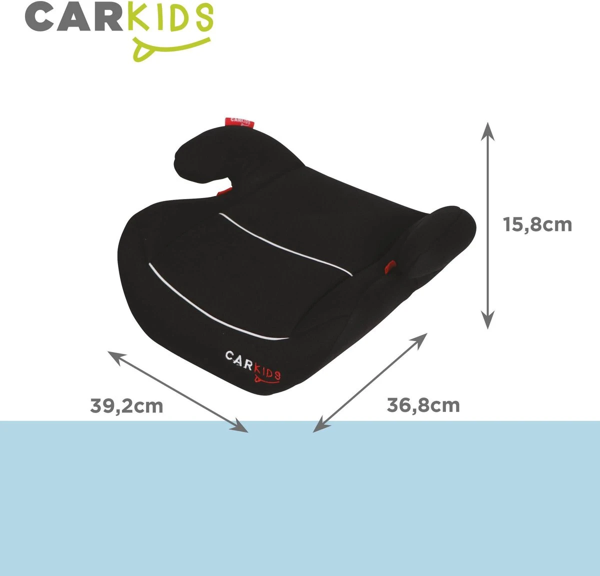 Carkids Auto Zitverhoger Zwart En Wit | Autostoel Groep 2-3 | Kinderen Van 3,5-12 Jaar | 15-36 Kg - Afbeelding 8