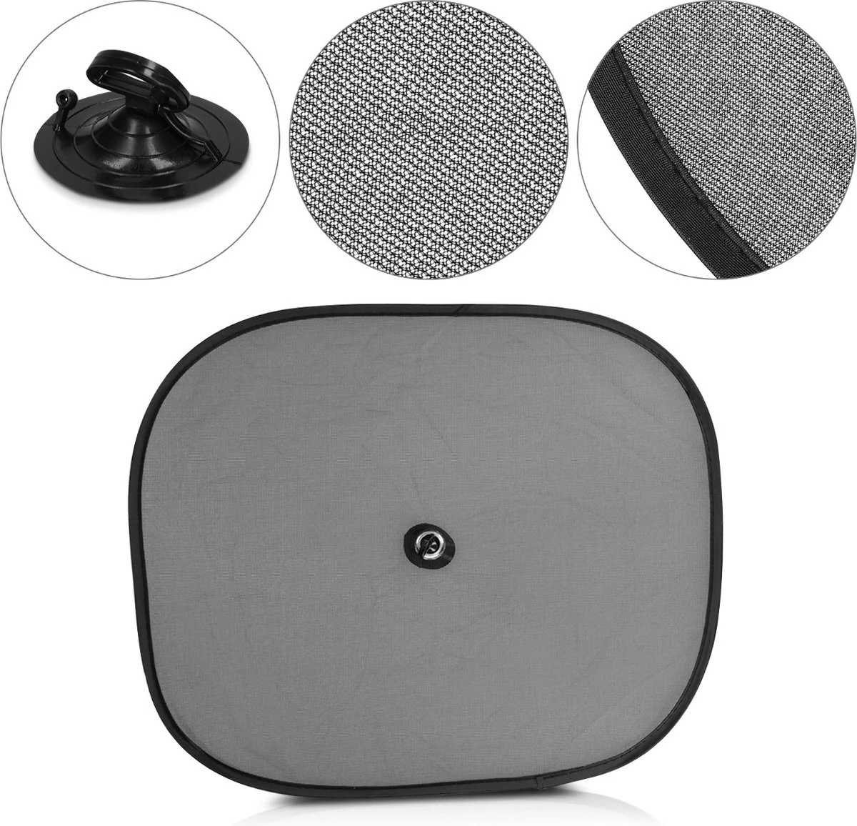 Navaris 2x Auto Zijruit Zonwering - 44 X 36 Cm Zonnescherm Set Voor Bescherming Van Baby, Kinderen - Voor Zijruit En Achterbank - Afbeelding 6