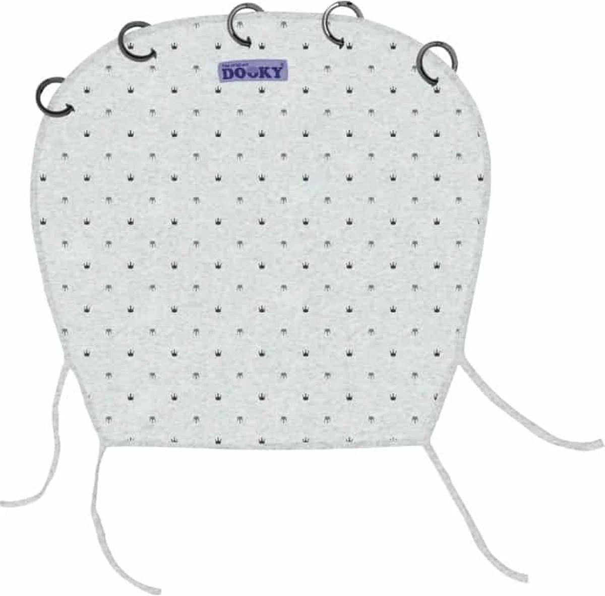Dooky Universal Cover Zonnescherm Kinderwagen - Light Grey Crowns - Afbeelding 13