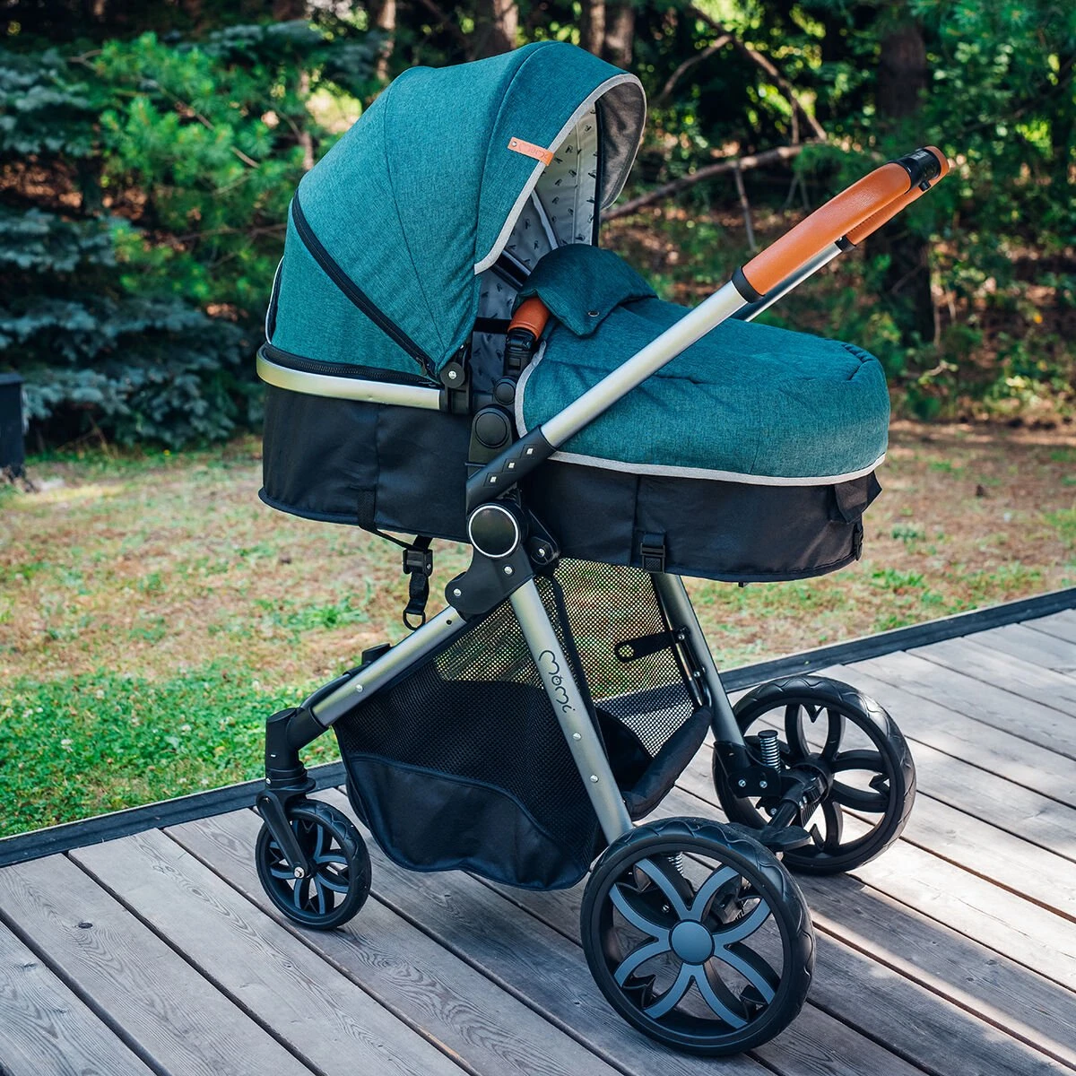 MoMi Kinderwagen - Compacte 2 In 1 Combiwagen - Limuru - Groen (geschikt Van 0-3 Jaar) - Afbeelding 7