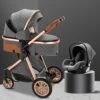 Merkloos Kinderwagen 3-in-1 – Luxe Kinderwagen - Buggy – Wandelwagen - Multifunctioneel – Opklapbaar – Incl Autostoel – Grijs