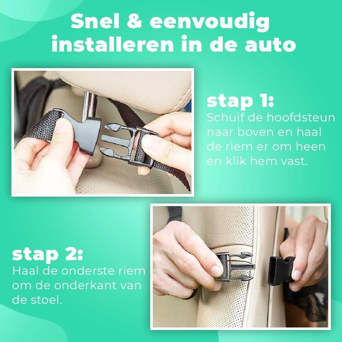 Essential Goods Autostoel Organizer - Inclusief IPadhouder - Opbergtas Auto - Multifunctioneel - Autostoelaccessoires 2 Stuks - Afbeelding 3