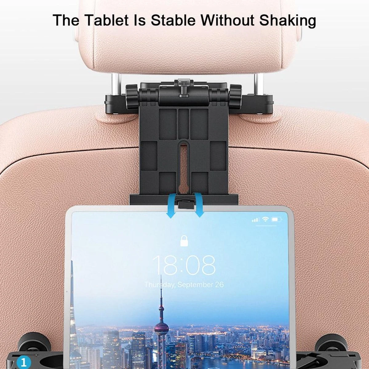Multifunctionele Auto Tafel Voor Laptop Achterbank Snacks Fast Food Eetbak Drinken Computer Stoel Eettafel Beker Hoofdsteun Houder Klaptafel Stand Voor Telefoon & Tablet IPad - Afbeelding 15