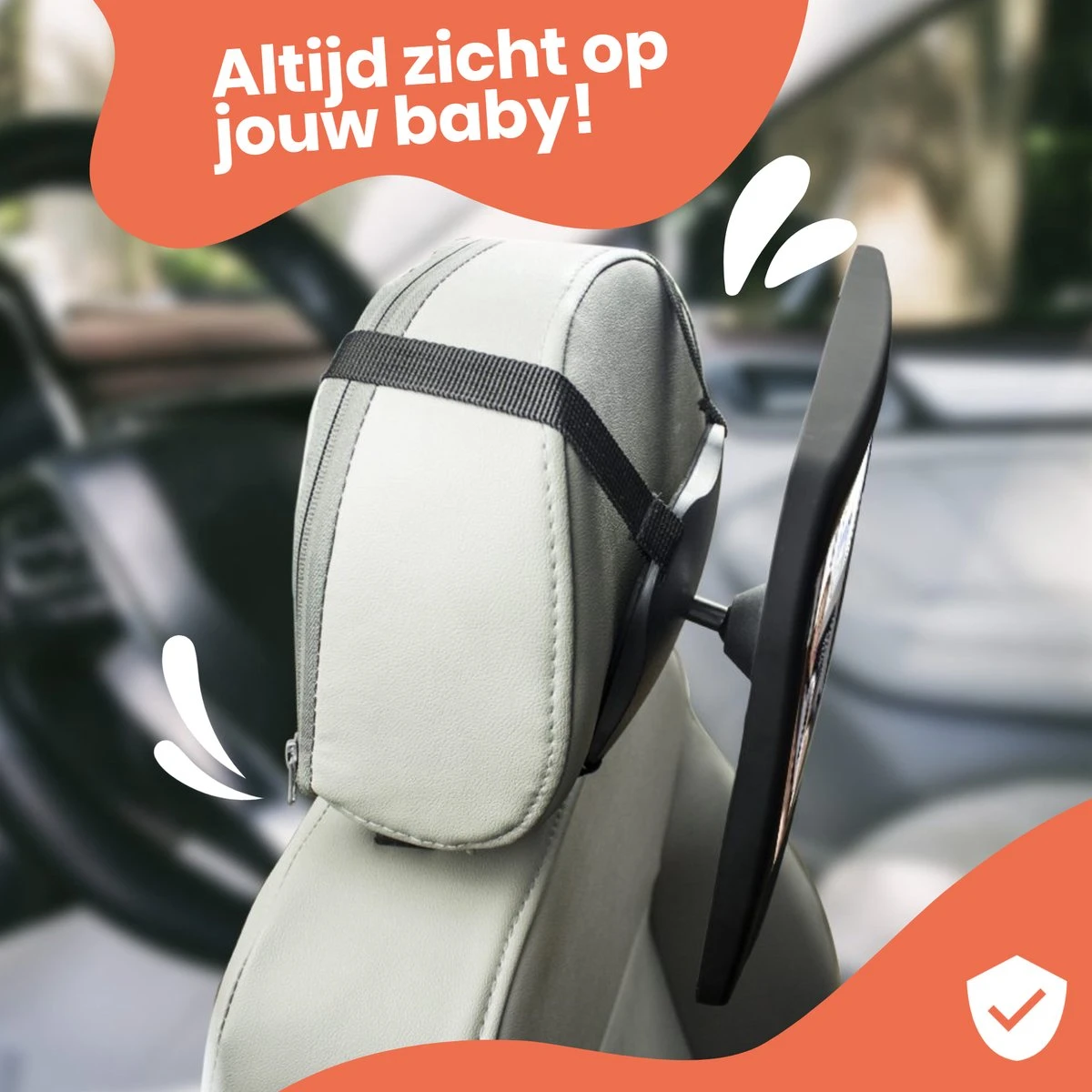 Baby Auto Spiegel - Achterbank Spiegel Baby - Verstelbare Achteruitkijkspiegel - Kinderspiegel - Afbeelding 4