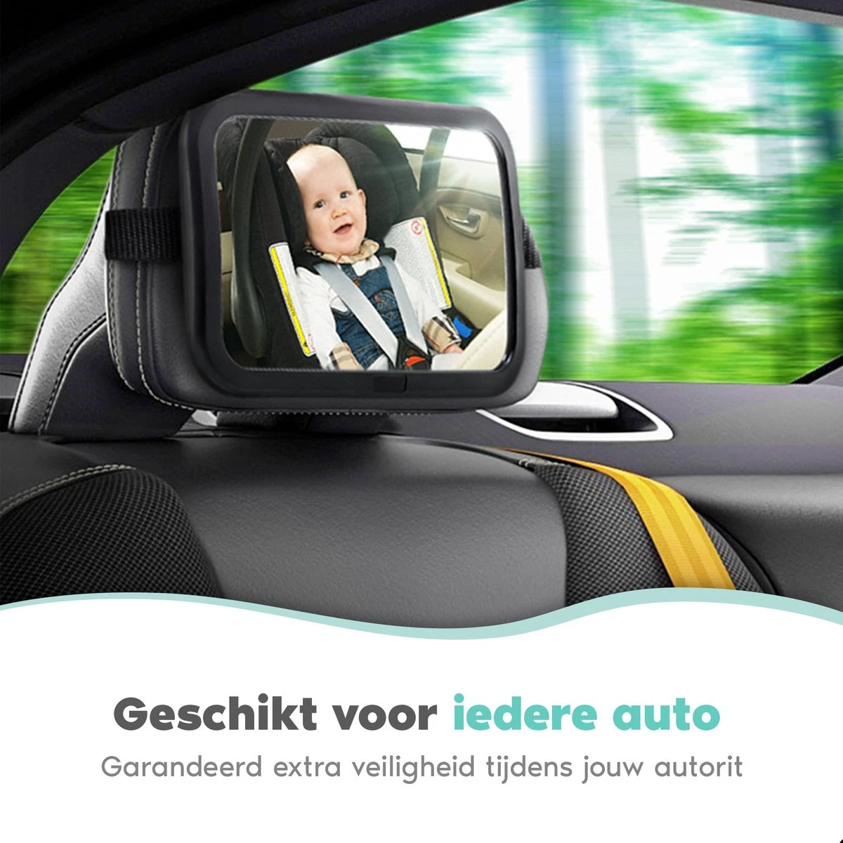 Autospiegel Baby Verstelbaar - Achteruitkijkspiegel - Baby Spiegel Auto Achterbank - Afbeelding 7