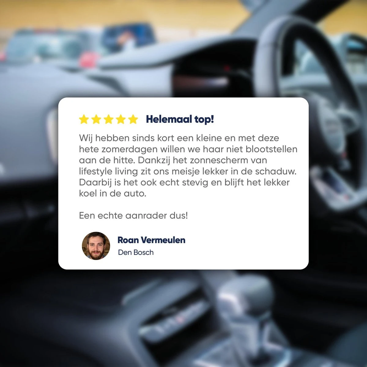 Lifestyle Living Zonnescherm Auto Zijruit – Zonwering Voor Baby En Kind – Zonder Zuignappen – UV Protectie – 2 Stuks – 51 X 31CM – Statisch - Zelfklevend - Afbeelding 6