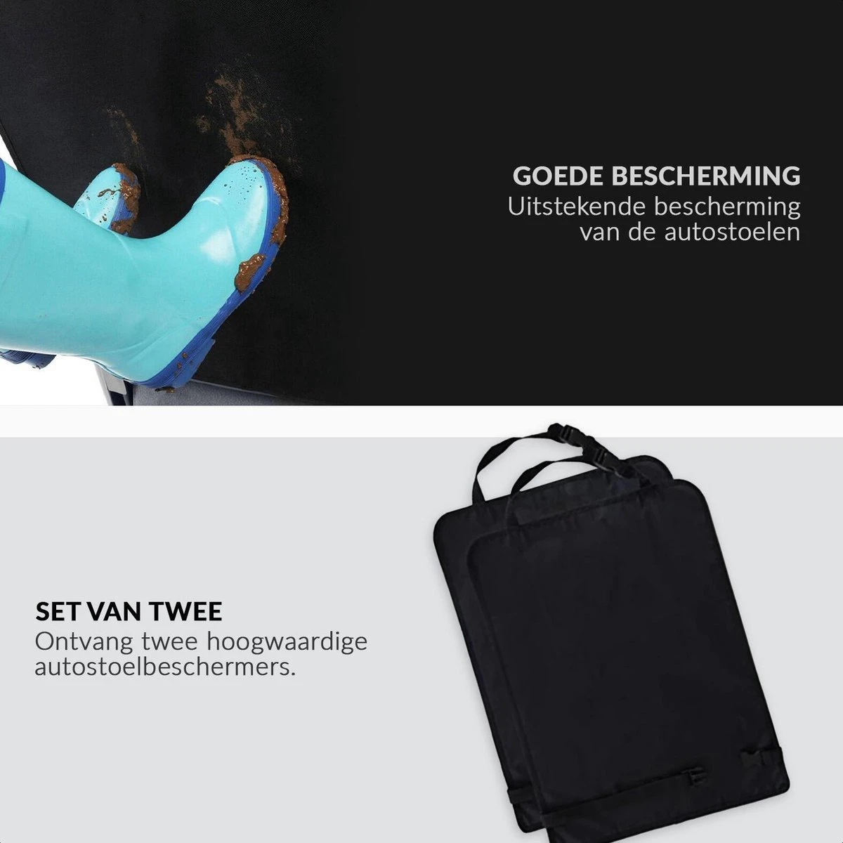 Buxibo - Auto Stoelbeschermer - Auto Stoelhoes - Beschermer Achterkant Autostoel - Voor Voorstoel - 2 Stuks - Afbeelding 7