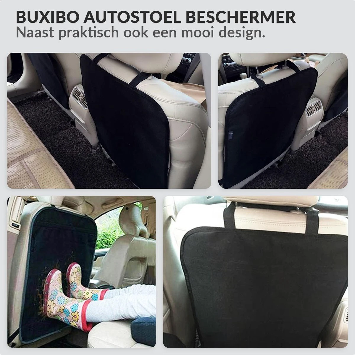 Buxibo - Auto Stoelbeschermer - Auto Stoelhoes - Beschermer Achterkant Autostoel - Voor Voorstoel - 2 Stuks - Afbeelding 9