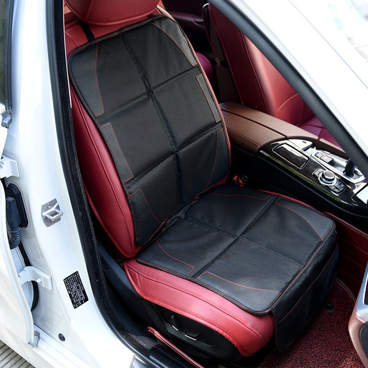 YONO Autostoel Beschermer Met Organizer - Hoes Bekleding Isofix Compatibel - Auto Accessoiers - Rugleuning Bescherming - Zwart - Afbeelding 3