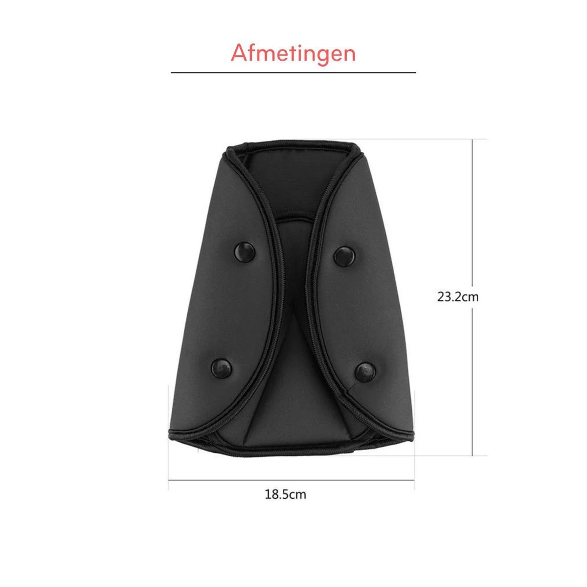 Auto Gordel Beschermer - Gordelhoes - Kind Nek Bescherming - 2 Stuks - Zwart - Afbeelding 2