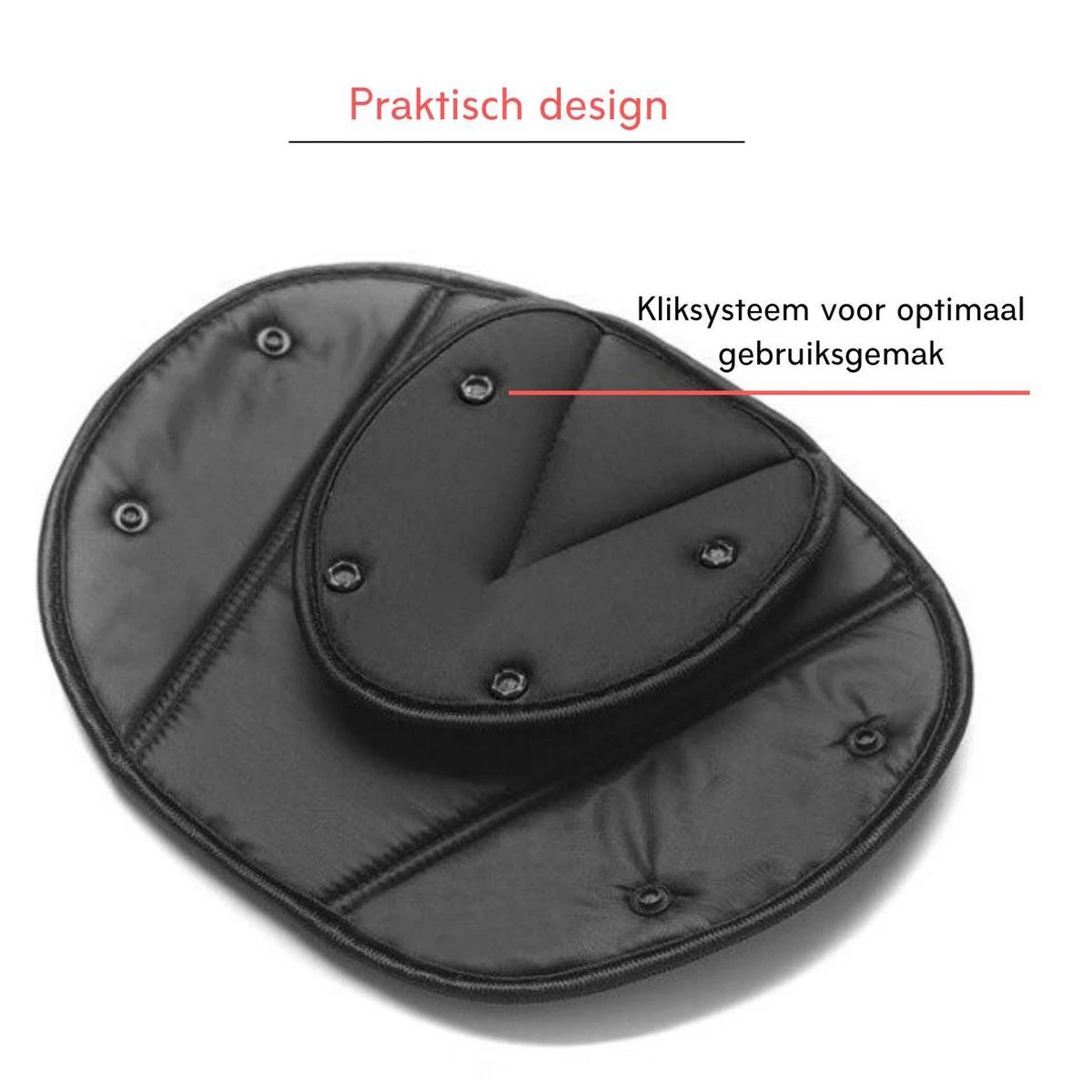 Auto Gordel Beschermer - Gordelhoes - Kind Nek Bescherming - 2 Stuks - Zwart - Afbeelding 4