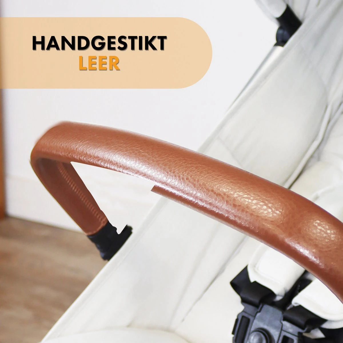 Deryan Luxe Rolo X2 Dubbele Buggy - Duo Buggy - Creme - Afbeelding 5