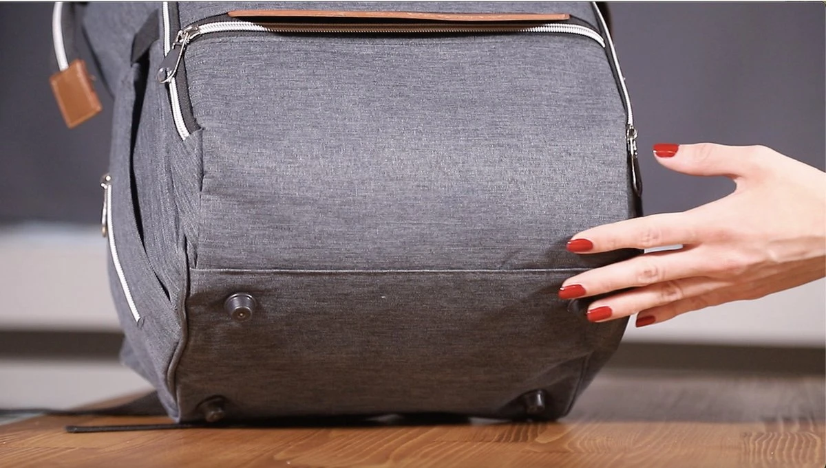 Periwinkle - Luiertassen - Waterproof Baby Verzorgingstas - Baby Rugzak - Luiertas - Verzorgingstas - Linnen - Bordeaux - Afbeelding 20