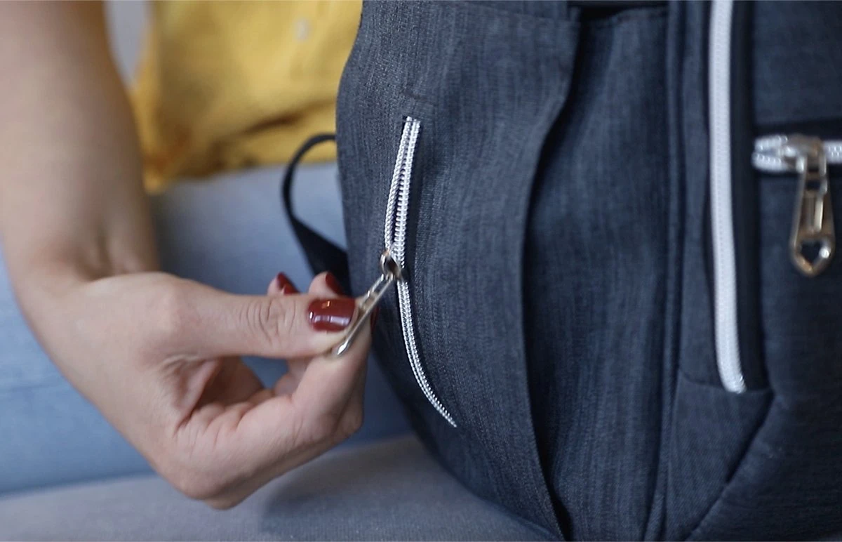 Periwinkle - Luiertassen - Waterproof Baby Verzorgingstas - Baby Rugzak - Luiertas - Verzorgingstas - Linnen - Bordeaux - Afbeelding 14