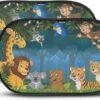 Nince Zonnescherm Auto Zijraam Van Hoge Kwaliteit - Jungle - Set Van 2