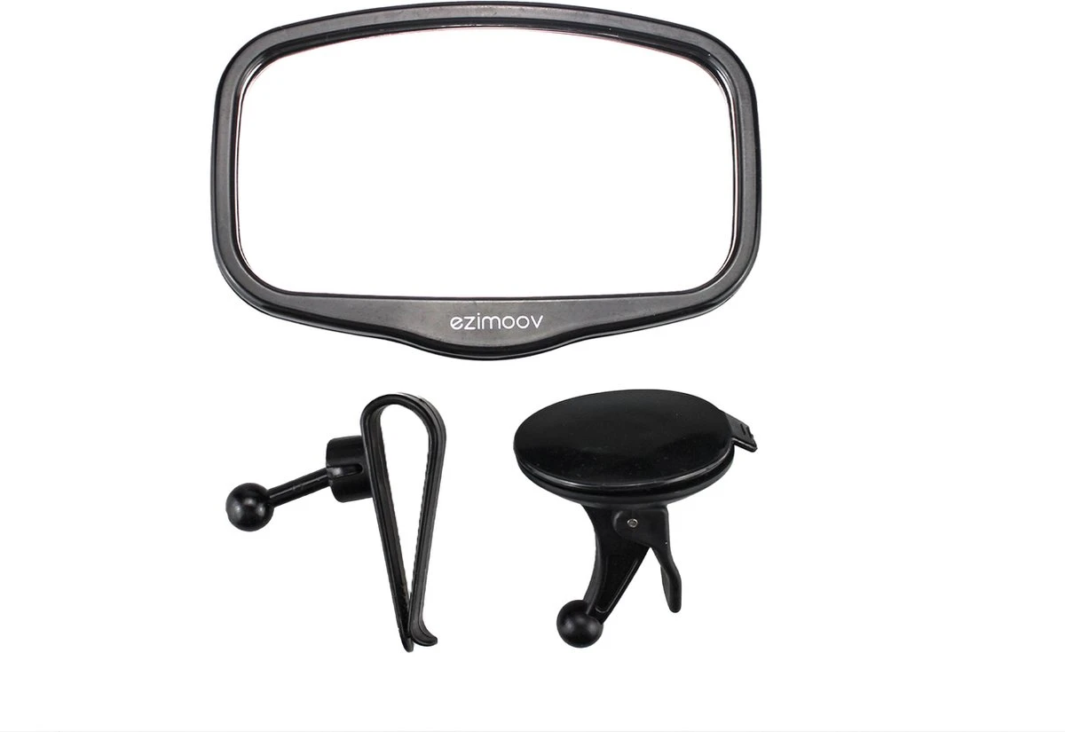 EZI MIRROR MINI - Auto Spiegel Baby - Met Klem En Zuignap - Klein Formaat - Bevestig Op Ruit Of Aan Zonneklep - Afbeelding 9