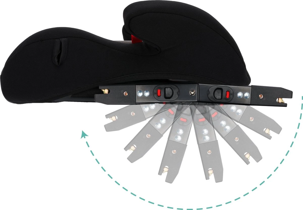 Auto Zitverhoger - Isofix - Autozitje - Kinderzitje - Zwart - Gecertificeerd - Fillikid - Afbeelding 4