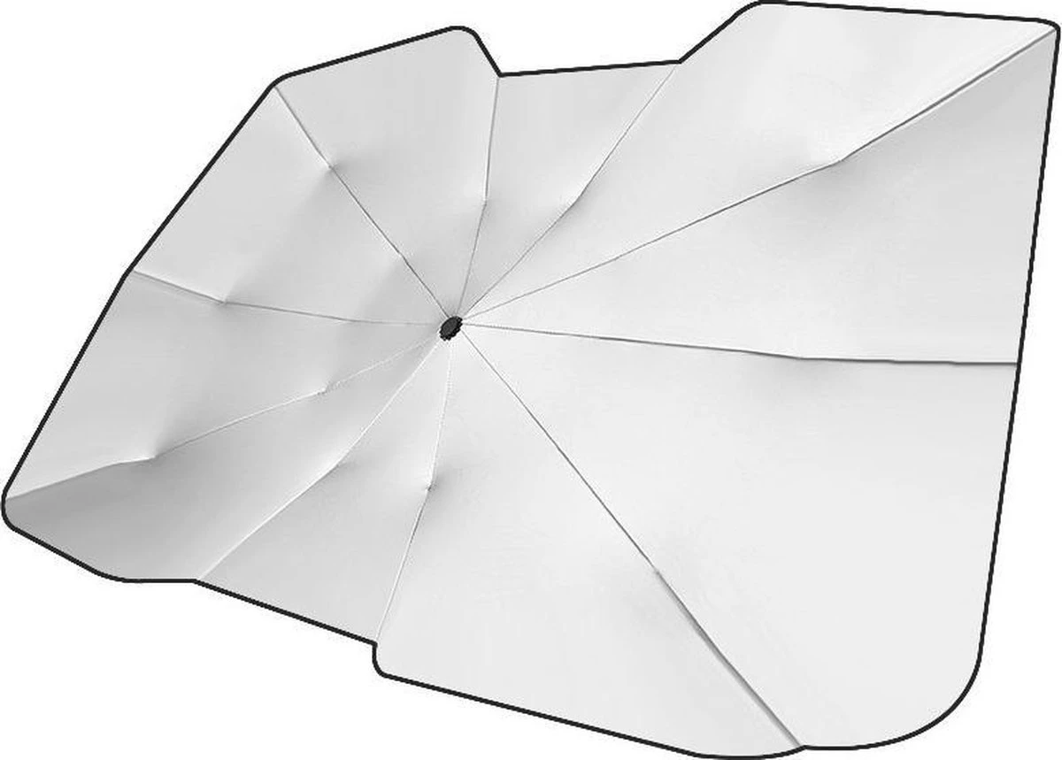 TDR - Zonnescherm / Autoparaplu - Binnenkant Voorruit Auto - Opvouwbaar - Hitte En UV Bescherming - 122 X 65 Cm - Afbeelding 4