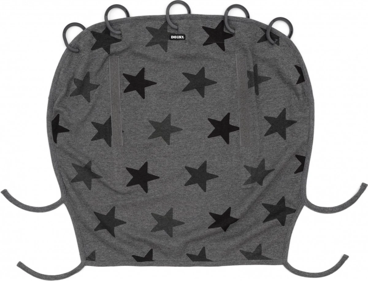 Dooky Universal Cover Zonnescherm Kinderwagen - Grey Stars - Afbeelding 12