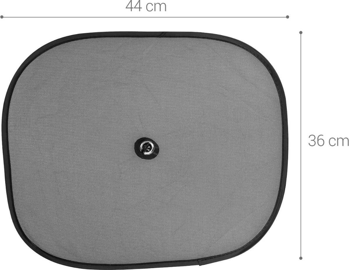 Navaris 2x Auto Zijruit Zonwering - 44 X 36 Cm Zonnescherm Set Voor Bescherming Van Baby, Kinderen - Voor Zijruit En Achterbank - Afbeelding 2