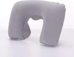 Benson Kussen - Opblaasbaar Nekkussen - Nek - Reis Kussen Fijn Voor In De Trein Vliegtuig Of Auto Vakantie - Grijs