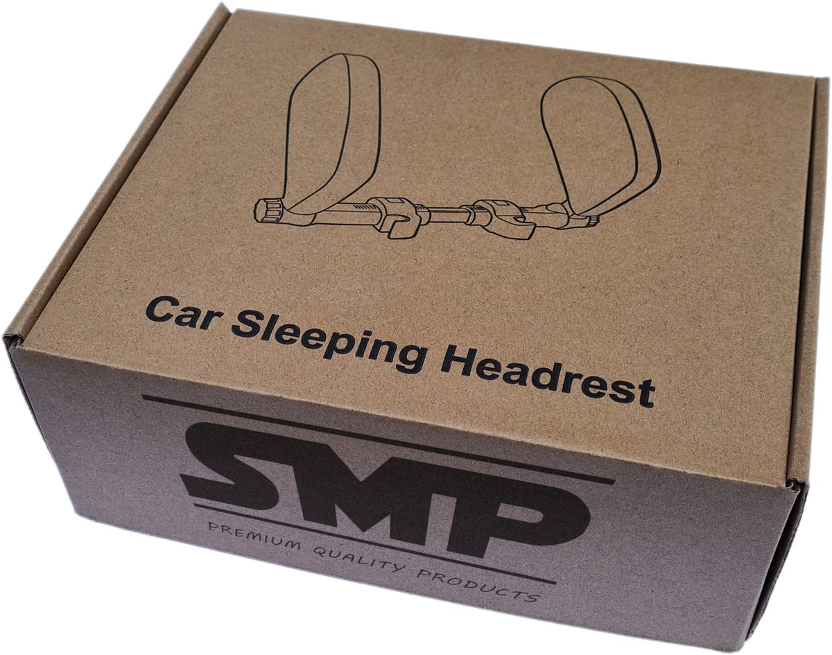 SMP® Hoofdsteun Auto Voor Kinderen En Volwassenen Voor Slapen In Auto - Nekkussen Auto - Reiskussen Auto - Neksteun Auto - Hoofdkussen Auto - Verstelbaar - Memoryfoam Met Ademde Stof - Zwart - Afbeelding 7