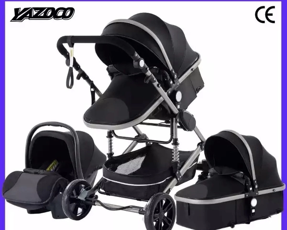 Merkloos Luxe Multi-functionele 3 In 1 Wandelwagen - Babywagen - Kwalitatieve Buggy - Opklapbare Kinderwagen - Licht En Flexibel - Afbeelding 17