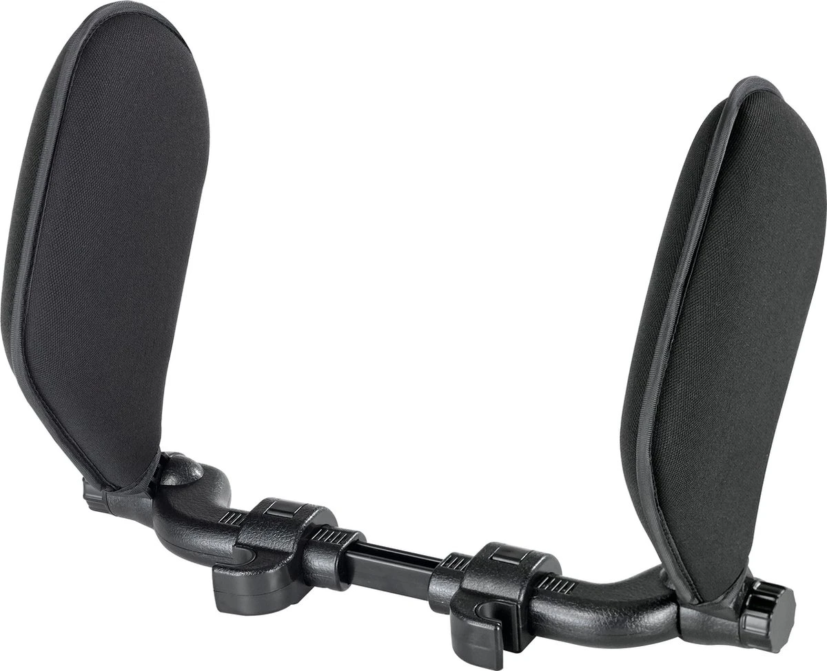 SMP® Hoofdsteun Auto Voor Kinderen En Volwassenen Voor Slapen In Auto - Nekkussen Auto - Reiskussen Auto - Neksteun Auto - Hoofdkussen Auto - Verstelbaar - Memoryfoam Met Ademde Stof - Zwart - Afbeelding 2