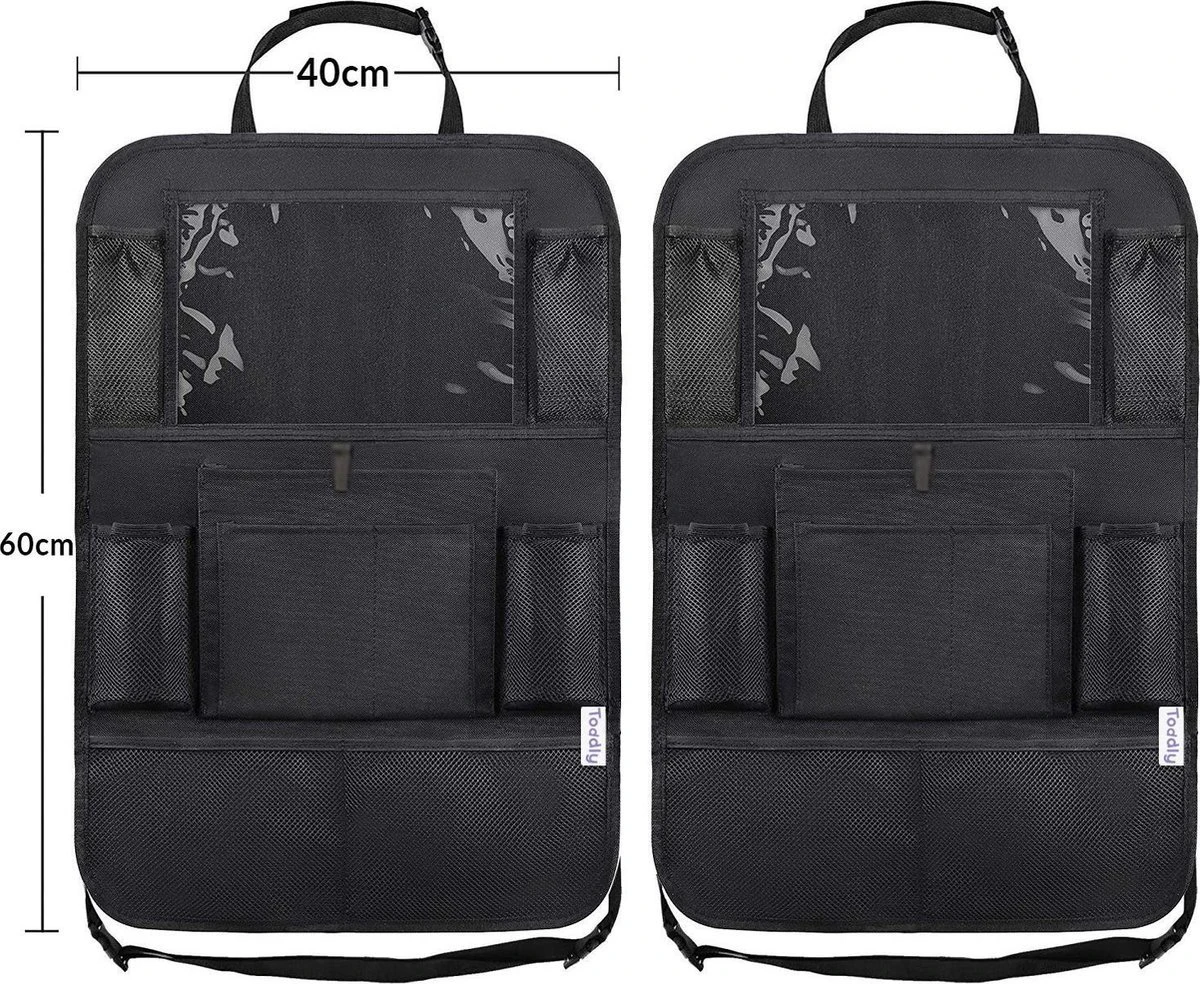 Merkloos Premium Luxe & Stevige Autostoel Organizer Met Tablet Houder - Set Van 2 - Auto Stoel Organiser - - Afbeelding 6