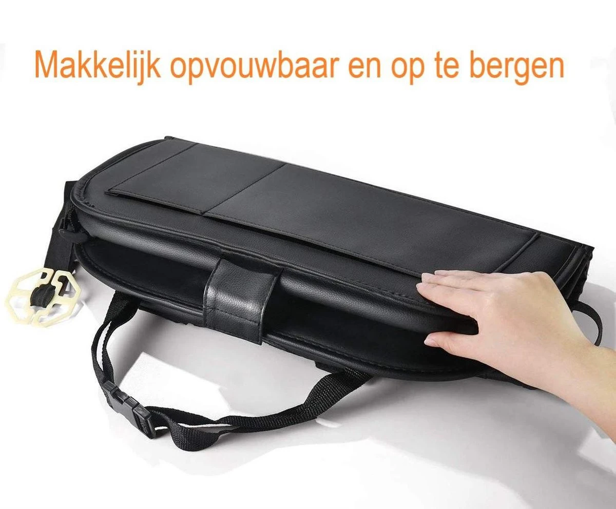 Luxe Auto Organizer Met Tablet Houder Autostoel Organiser Ipadhouder Voor Kinderen – Zwart - Afbeelding 5