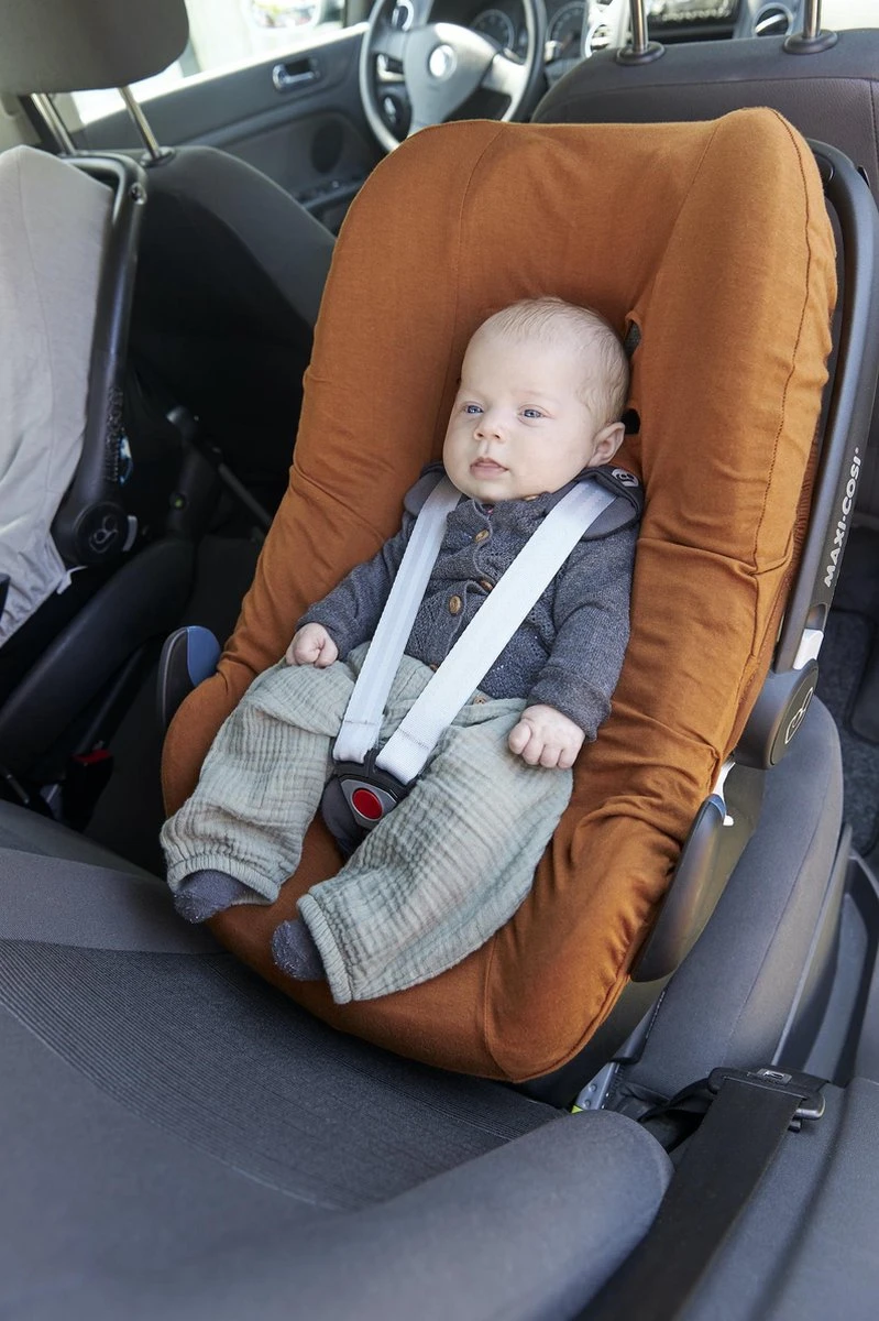Meyco - Autostoelhoes Basic Jersey - Camel - Groep 0 - Afbeelding 2