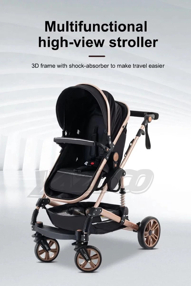 Merkloos Luxe Multi-functionele 3 In 1 Wandelwagen - Babywagen - Kwalitatieve Buggy - Opklapbare Kinderwagen - Licht En Flexibel - Afbeelding 10
